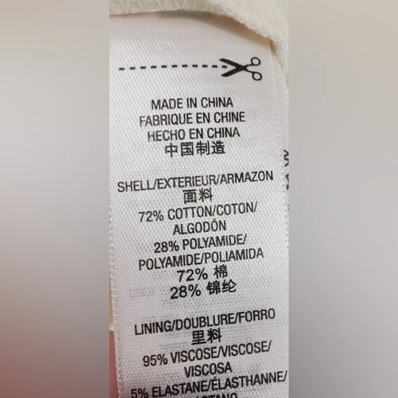 Juicy Couture Cream Lace Gold Button Shift Dress Size Medium - Picture 14 of 14